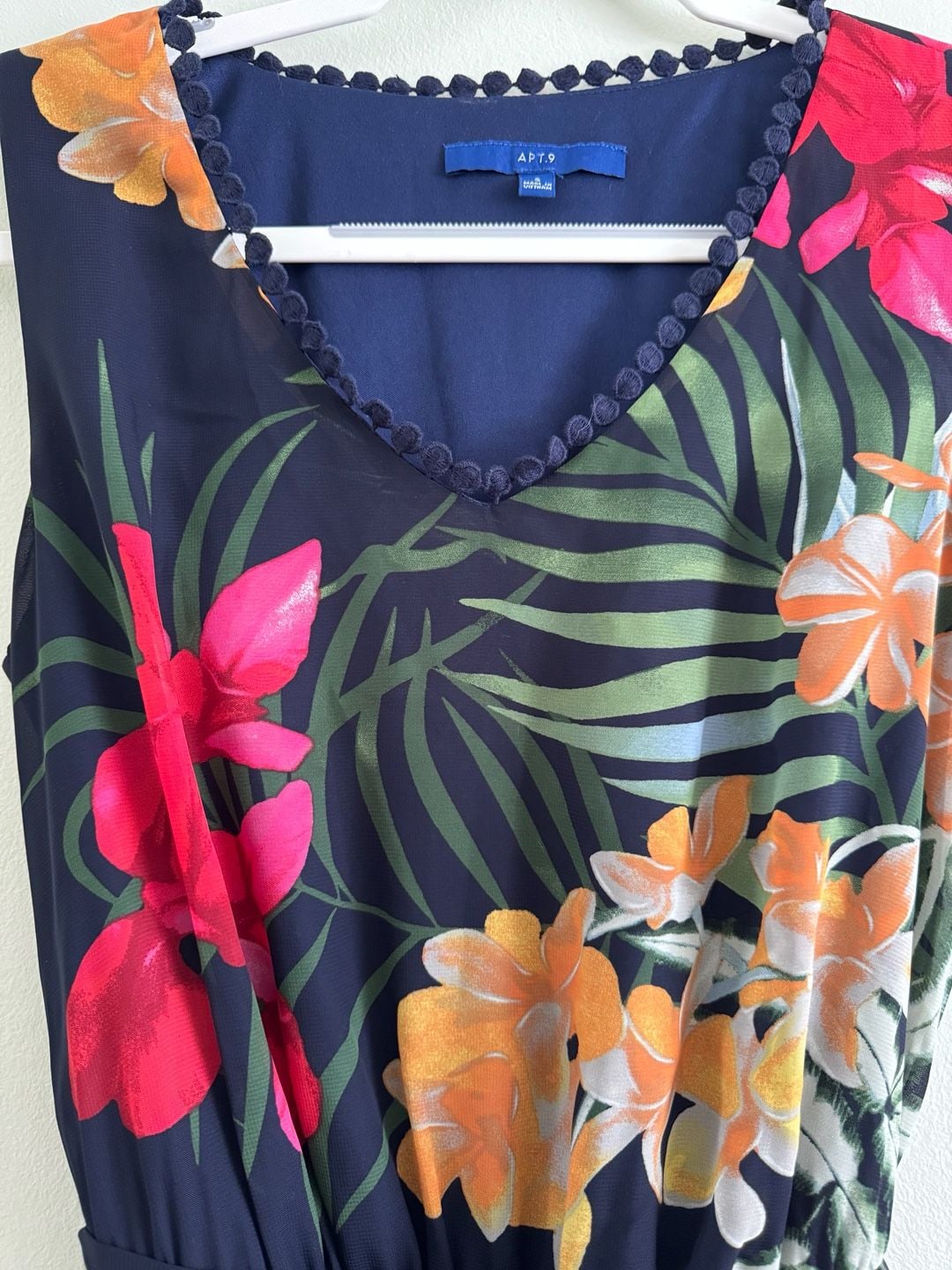 Apt. 9 Floral Tropical Print High Low Maxi Dress Size S 4