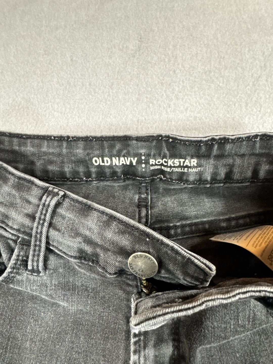 Old Navy Rockstar High Rise Skinny Jeans Gray Size 4 Petite 4