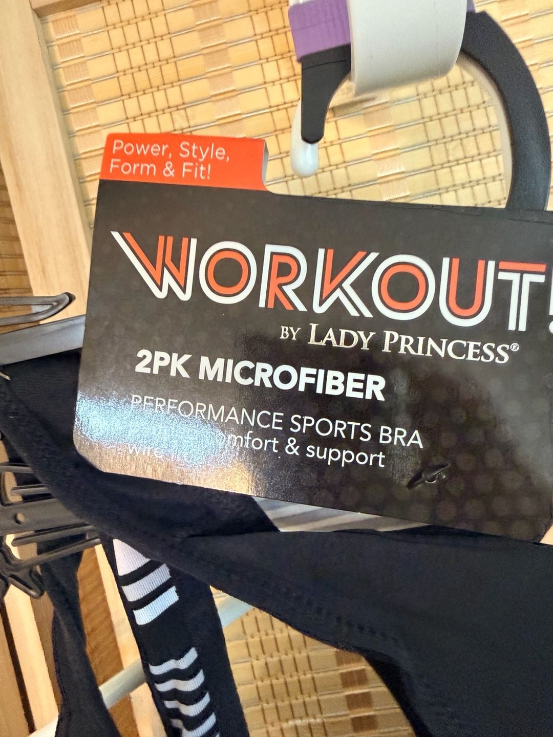Workout by Lady Princess 2PK Microfiber Performance Sports Bra Fierce 1X 3