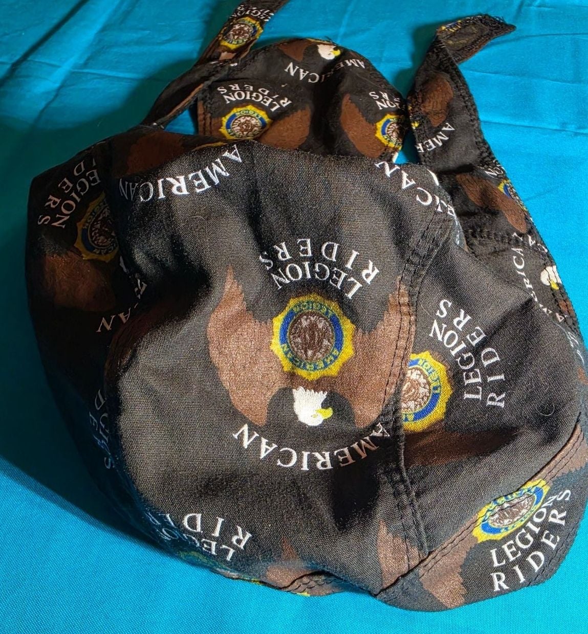 American Legion Riders Do-Rag Head Wrap Black Eagle Design 4