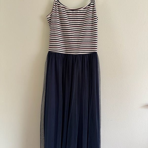 Mystree Striped Cami Tutu Midi Dress Size S