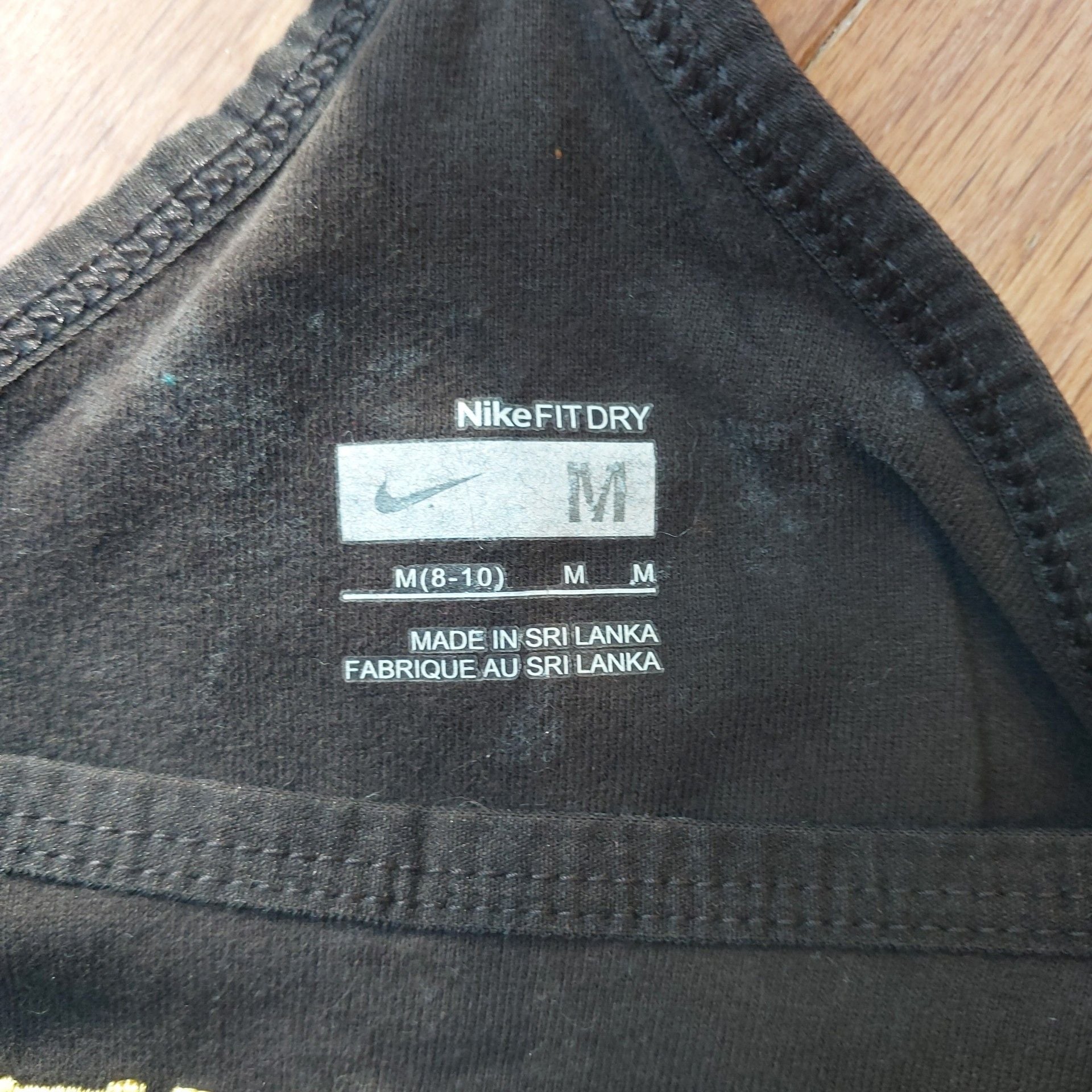 Nike FIT DRY Black China Olympic Team Sports Bra Size M 7