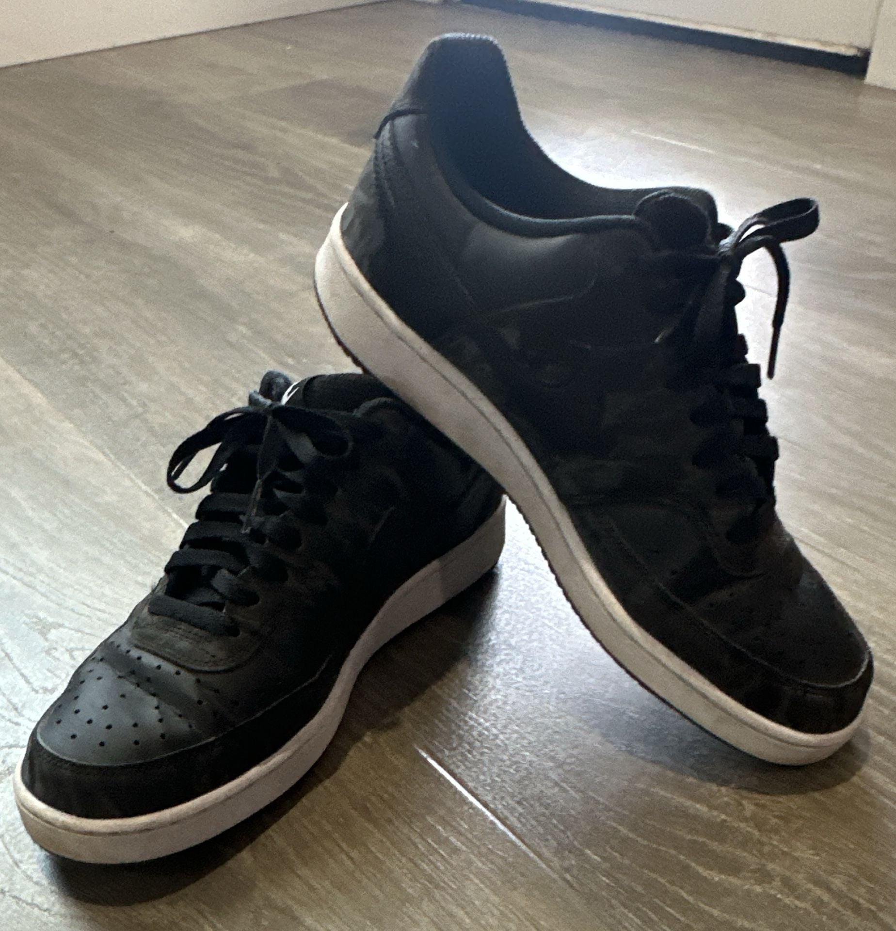 Nike Court Vision Low Sneakers Black White 7