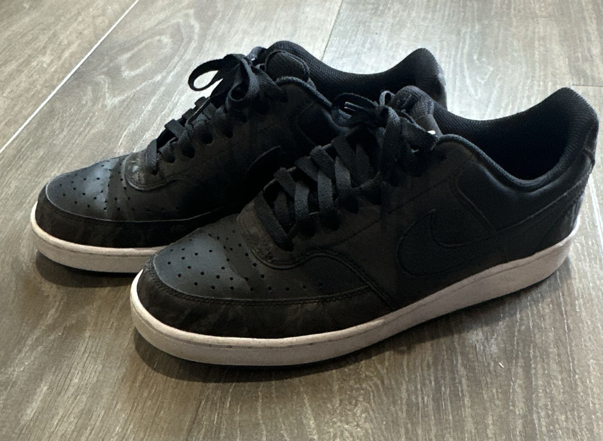 Nike Court Vision Low Sneakers Black White 6