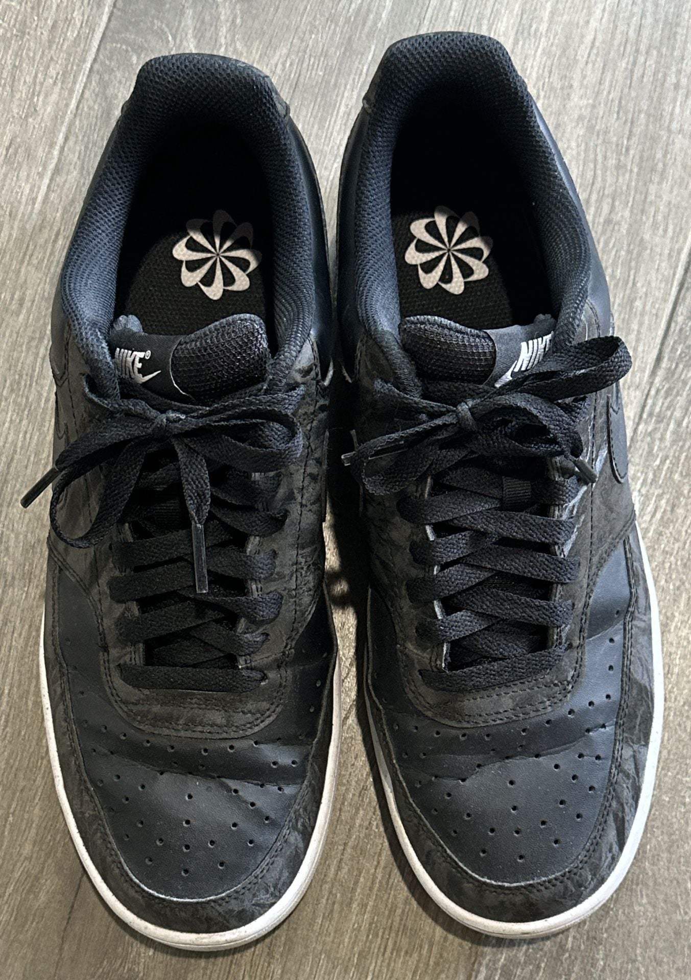 Nike Court Vision Low Sneakers Black White 2
