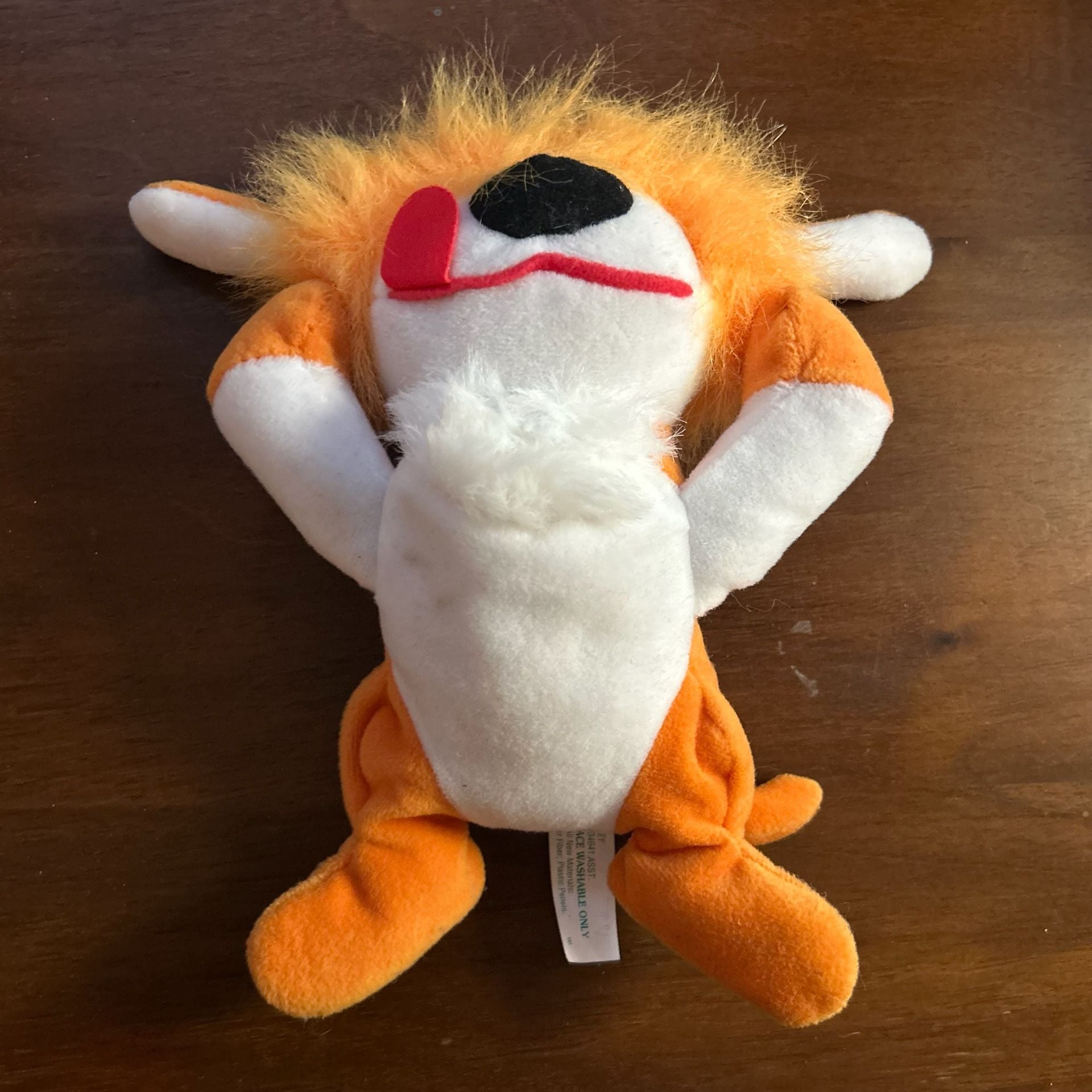Tyco Sesame Street Beans Barkley Orange Dog Muppet 8 Inch Plush Vintage 1997 1