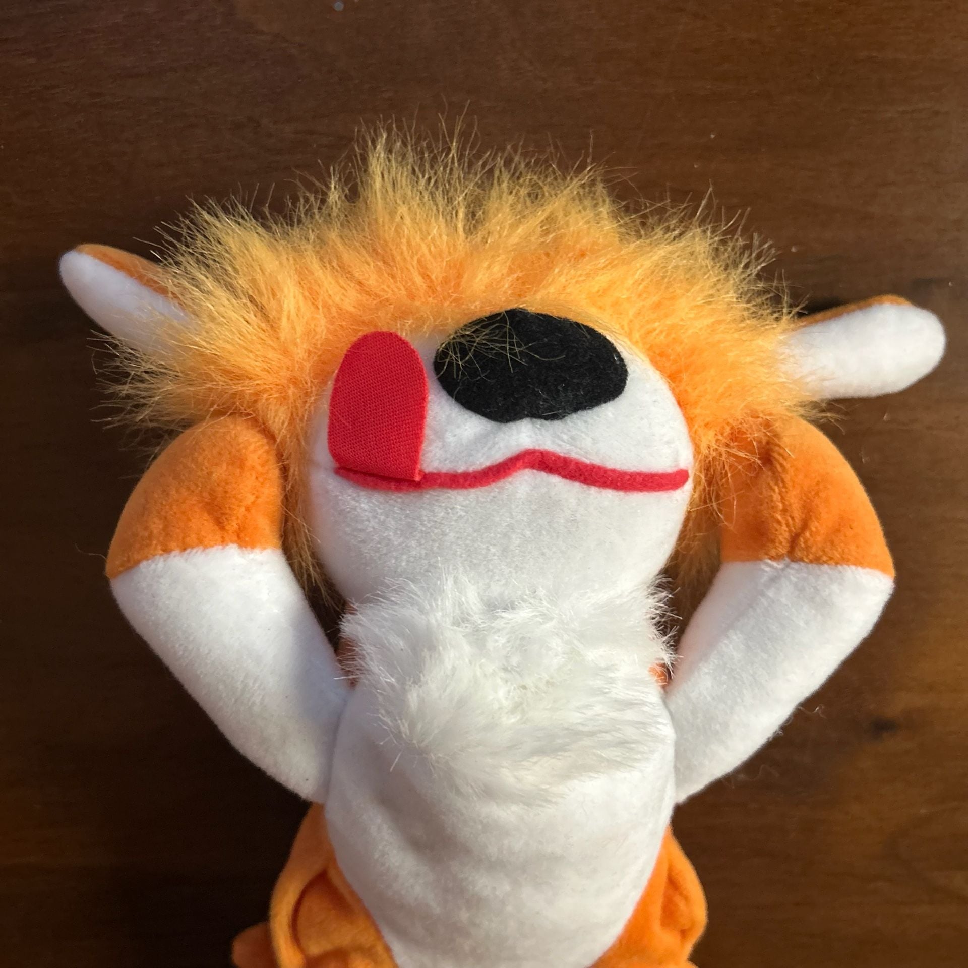 Tyco Sesame Street Beans Barkley Orange Dog Muppet 8 Inch Plush Vintage 1997 4