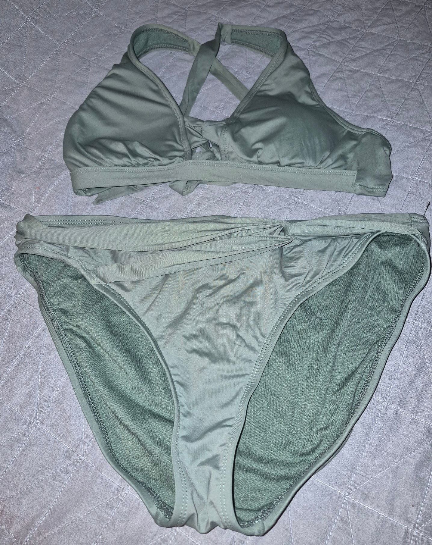 Mynah Green Halter Bikini Set Size M 1