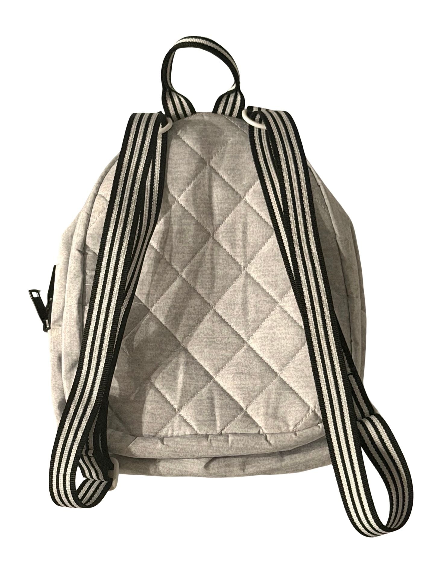 Adidas Core Mini Backpack Gray Jersey With Black Stripes 3