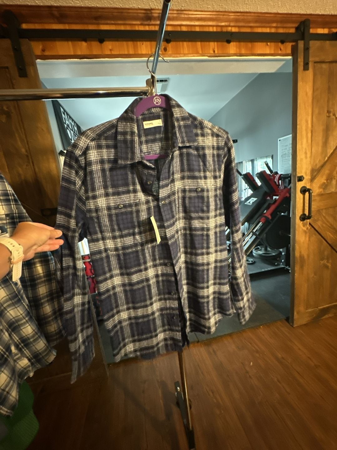 Sonoma Goods Supersoft Flannel Men's Blue Plaid Long Sleeve Button-Down Shirt 2