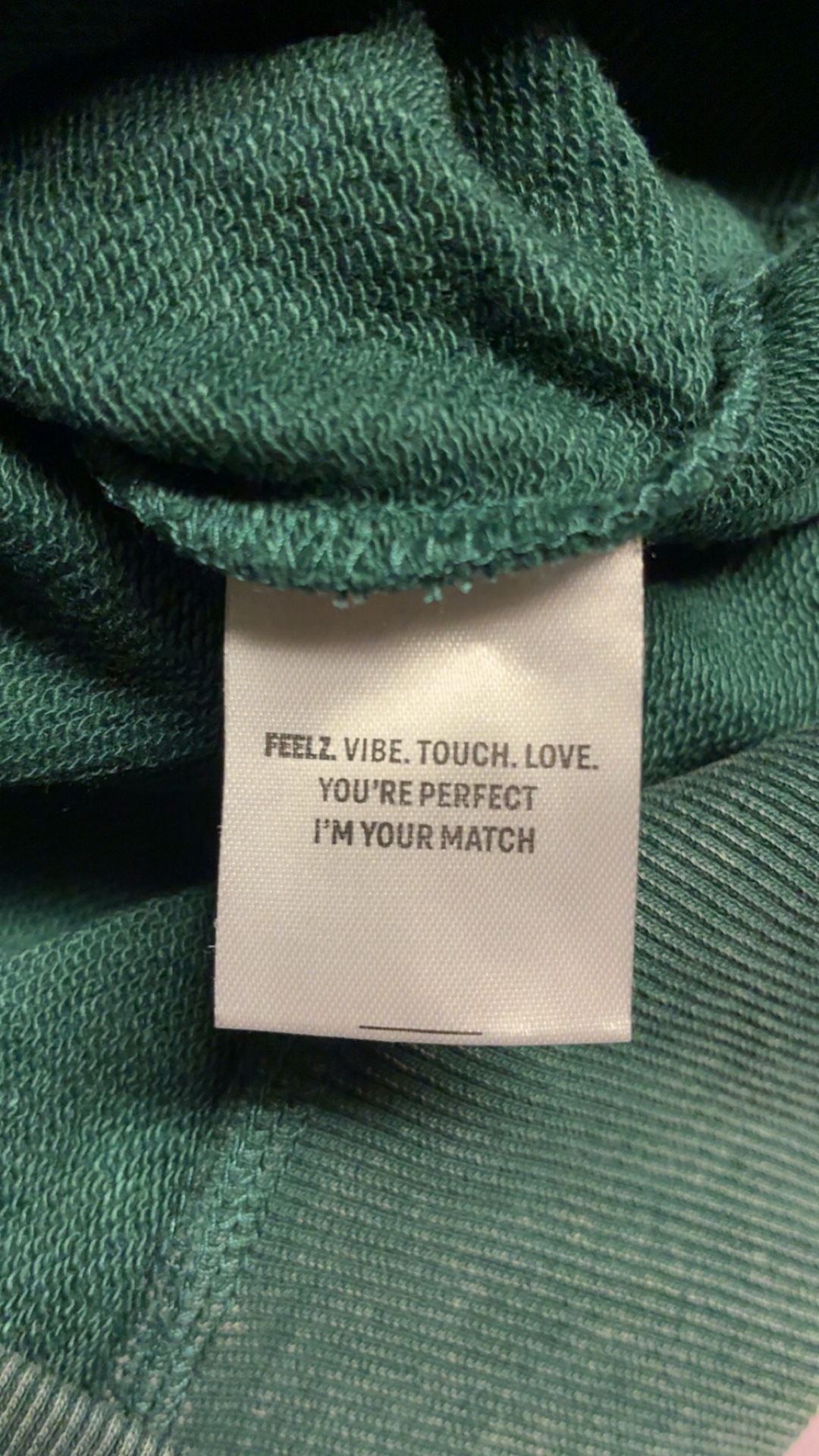 FEELZ. Washed Zip-Up Hoodie Dark Green Size XS 7