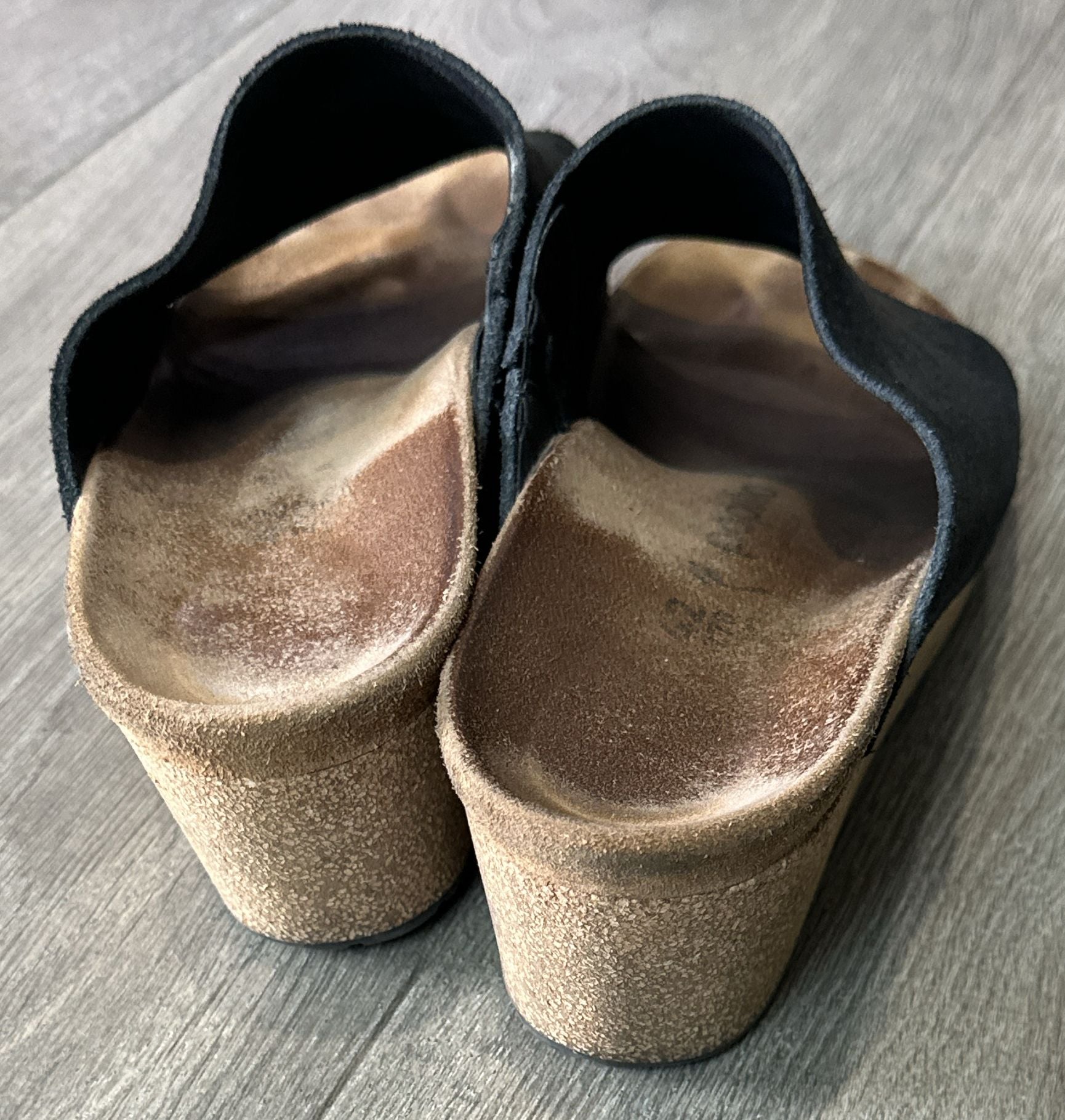 Papillio by Birkenstock Namica Black Suede Wedge Sandals 9