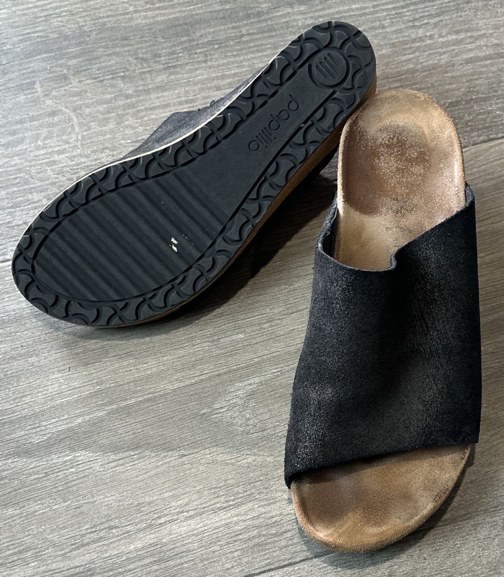 Papillio by Birkenstock Namica Black Suede Wedge Sandals 7