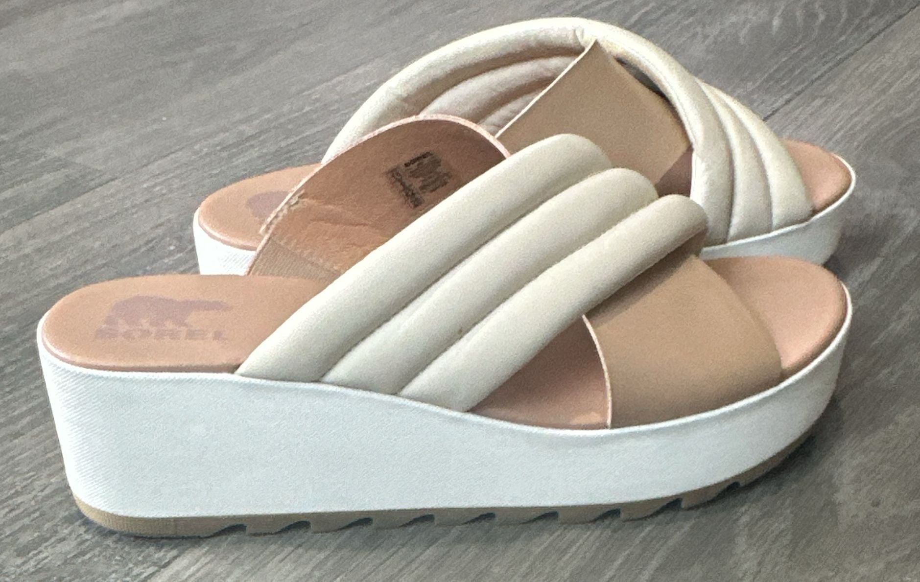 Sorel Cameron Puff Leather Wedge Sandals 2
