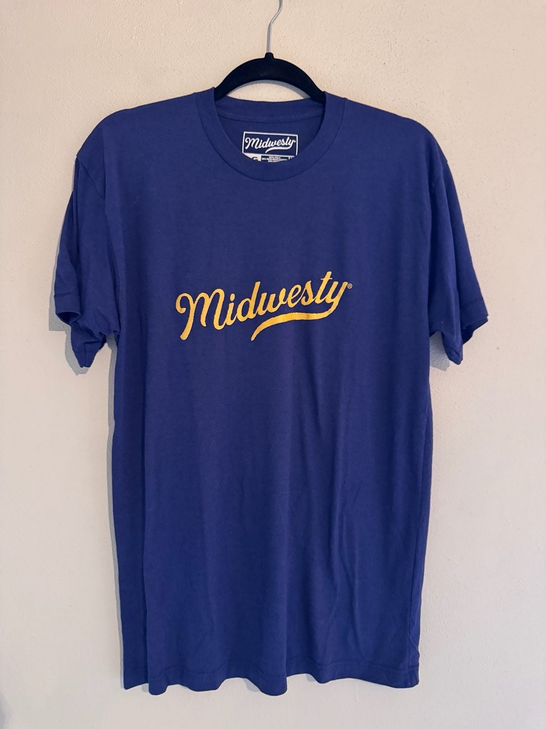 Women’s Midwest Girl “Midwesty” Script Graphic T-Shirt Royal Blue Large 3