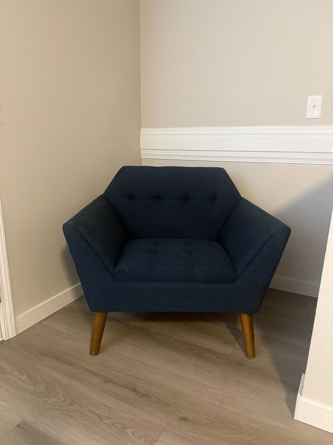 INK+IVY Newport Mid-Century Modern Blue Accent Chair 6