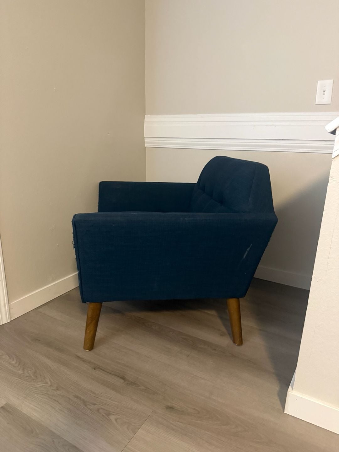 INK+IVY Newport Mid-Century Modern Blue Accent Chair 7