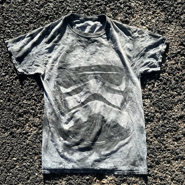 Star Wars Stormtrooper Big Print Grey Tie Dye T-Shirt