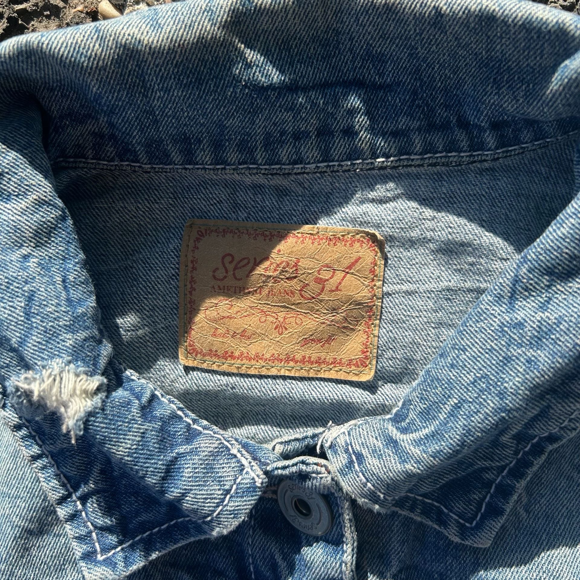 Series 31 Amethyst Jeans Distressed Cropped Denim Jacket 4