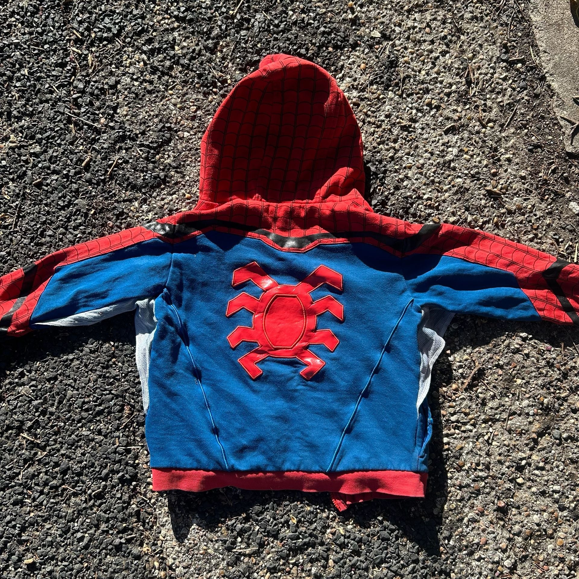 Disney Store Marvel Spider-Man Full Zip Costume Hoodie Size 9/10 2