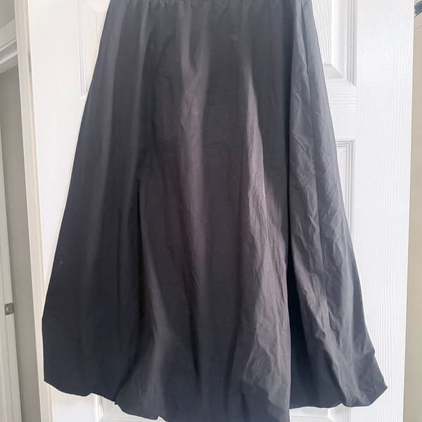 Sanctuary Black Cotton Elastic Waist Maxi Skirt