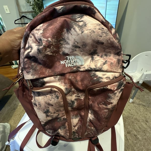 The North Face Women's Surge FlexVent Backpack Rosegold Pink Tie Dye