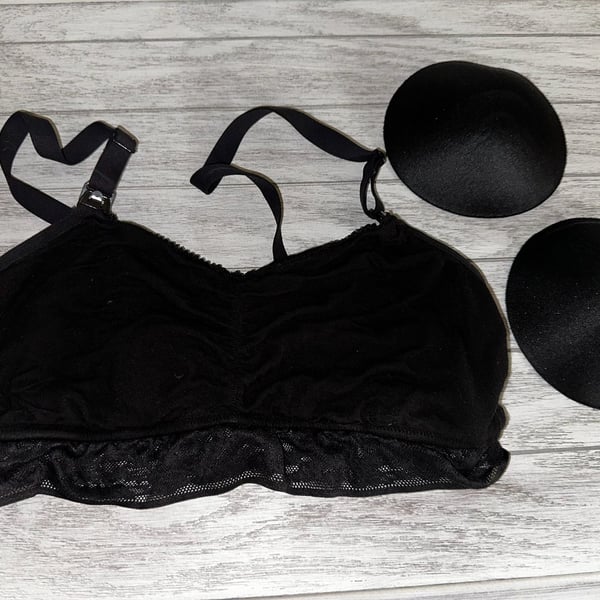 Joyspun Seamless Nursing Bra Black with Pads size XL
