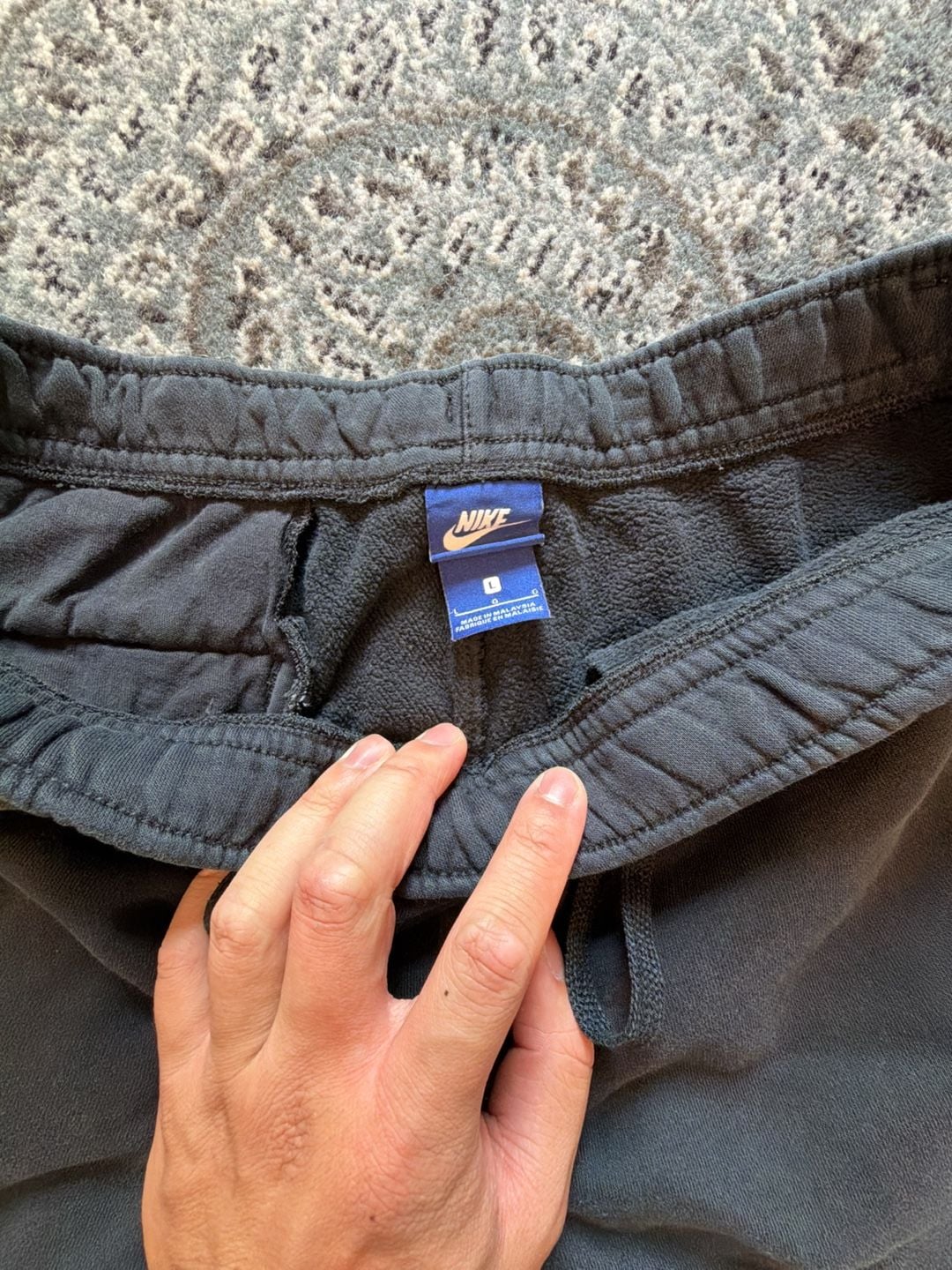 Vintage Black Nike Sweatshorts with Embroidered Swoosh 3