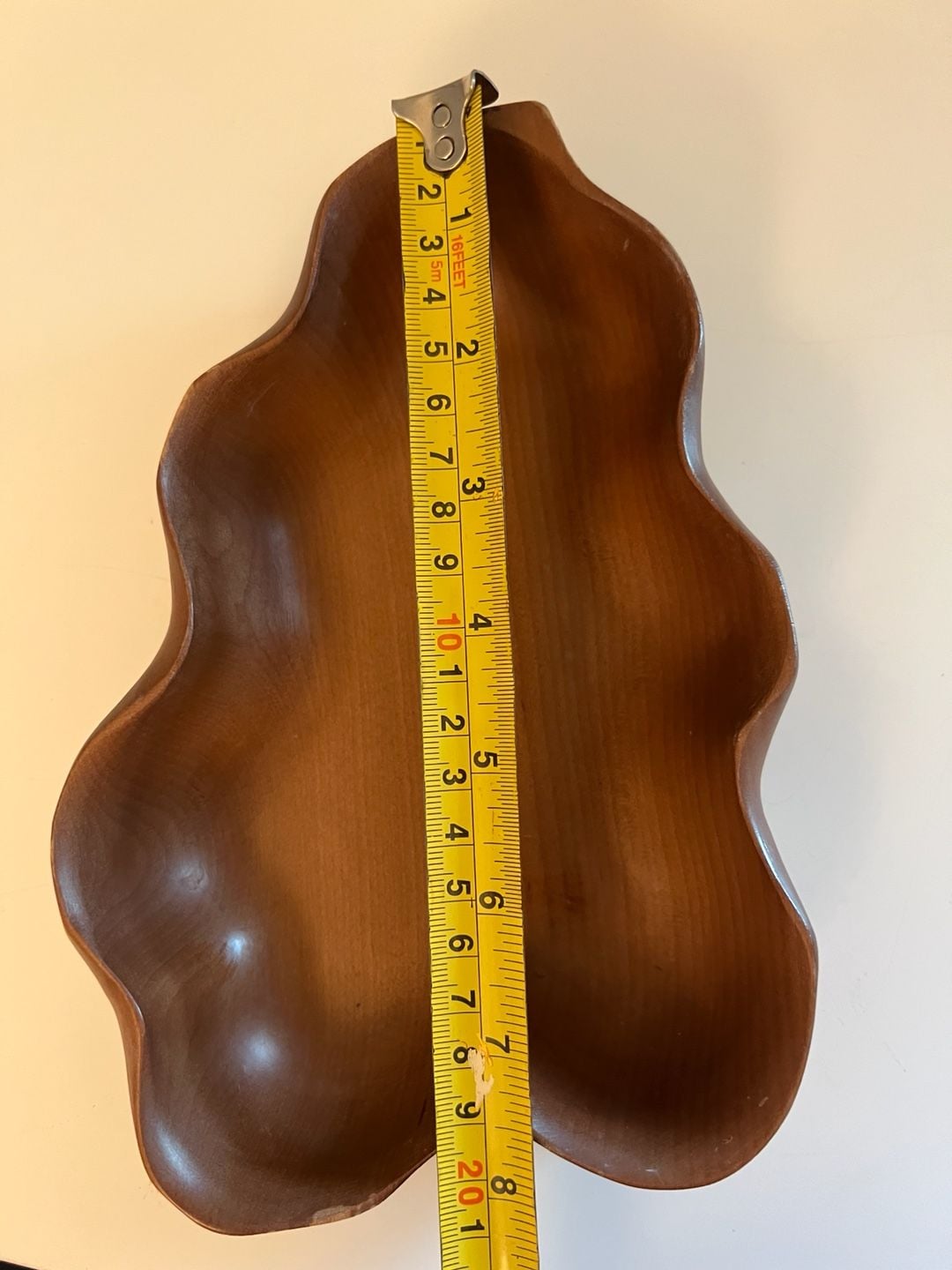 Woodward Hand Carved Wood Leaf Bowl, Mid Century Modern, Made in Japan 7