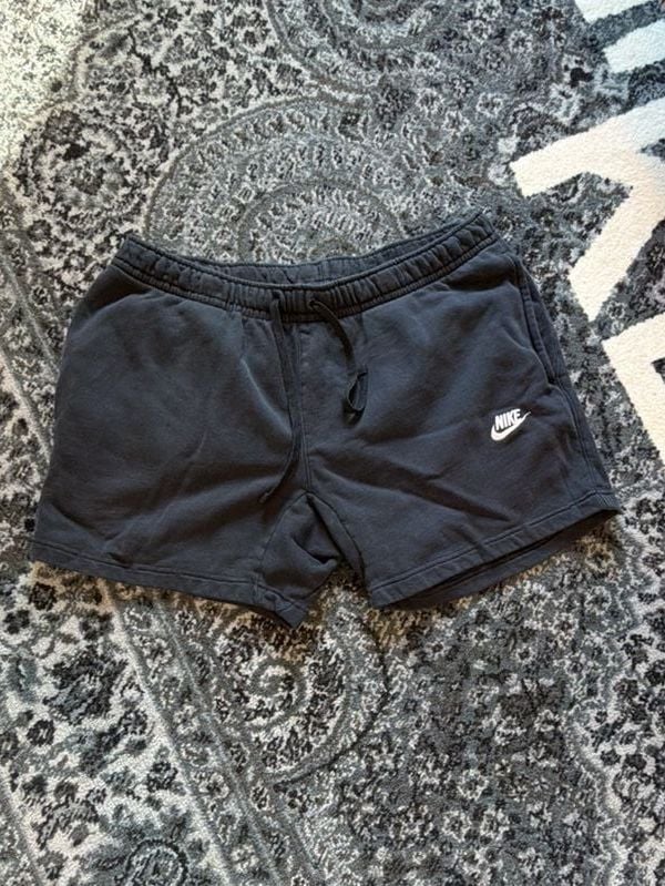 Vintage Black Nike Sweatshorts with Embroidered Swoosh 2