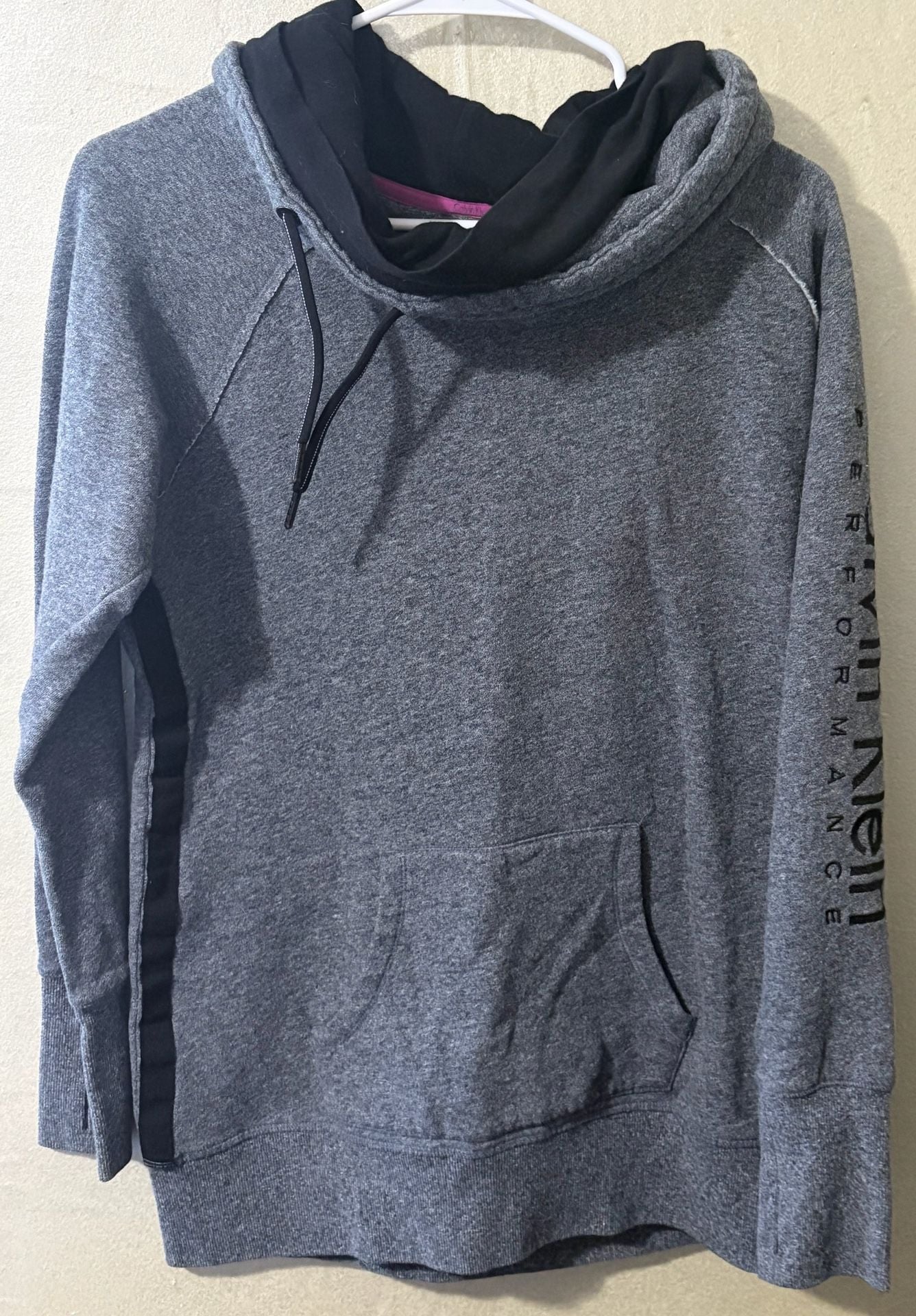 Calvin Klein Performance Gray Cowl Neck Pullover Hoodie with Pocket 2
