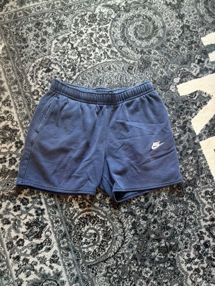 Vintage Navy Blue Nike Sweatshorts with Embroidered Swoosh 2