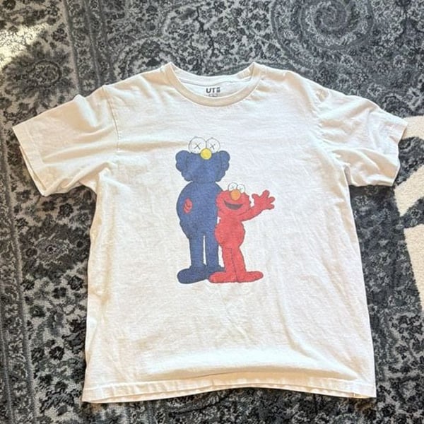 Kaws BFF x Seseame Street Elmo x Uniqlo White