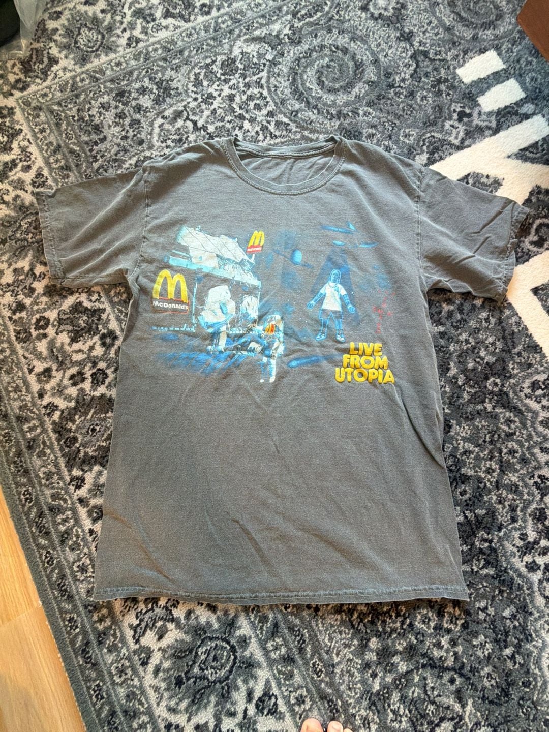Travis Scott X Mcdonald's Live From Utopia Cactus Jack Tee T-shirt Black Medium 3