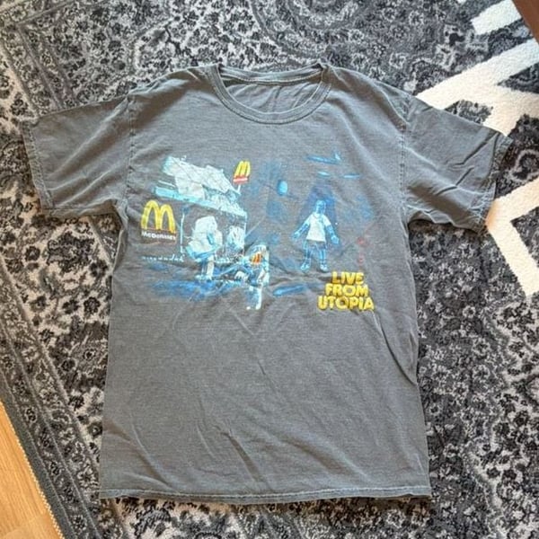 Travis Scott X Mcdonald's Live From Utopia Cactus Jack Tee T-shirt Black Medium