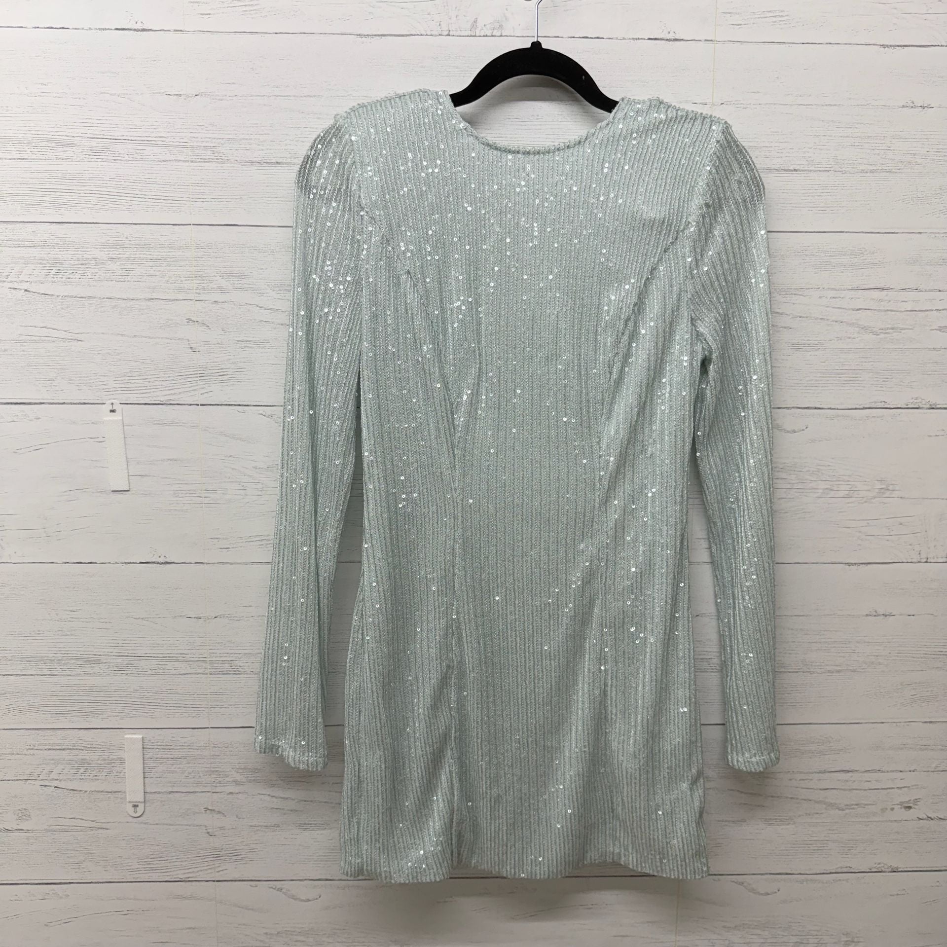 Rotate Birger Christensen Sequin Open Back Mini Dress 36 or size 4 blue 11