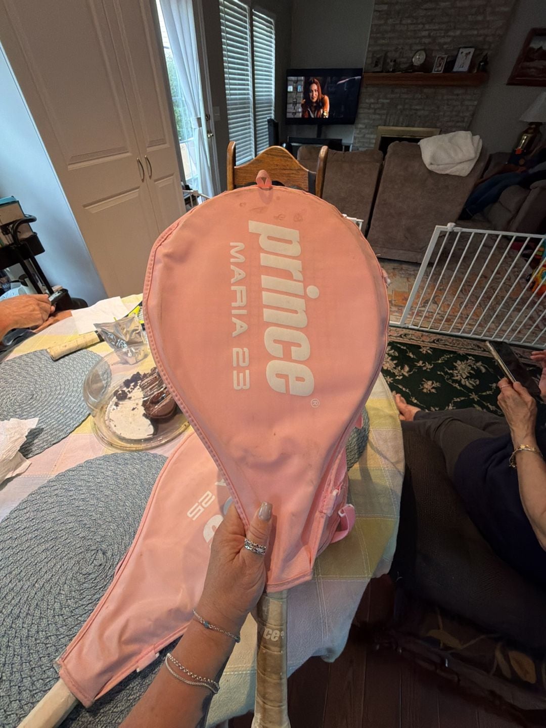 Prince Maria 23 Pink Junior Tennis Racket with Cover 1