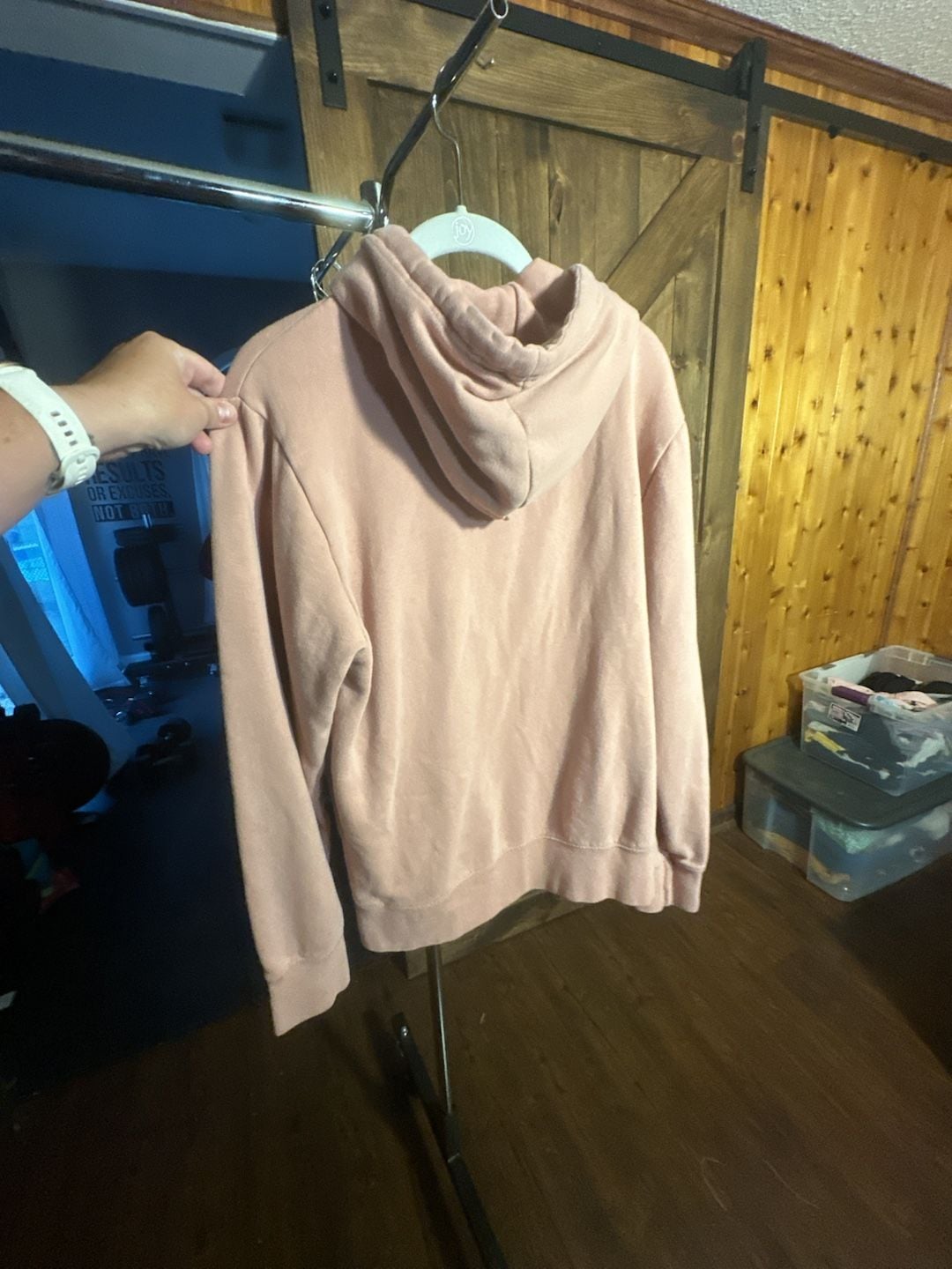 American Eagle Super Soft Pink Pullover Hoodie with Eagle Logo 4