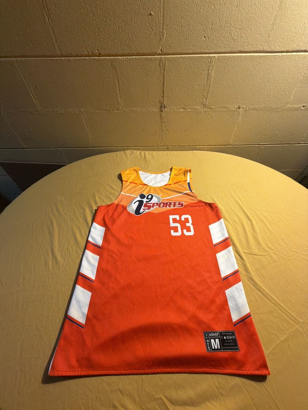 i9 Sports Orange and White Reversible Basketball Jersey 2