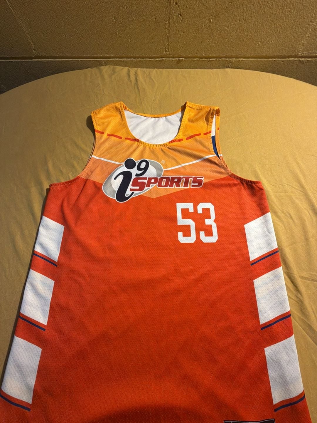 i9 Sports Orange and White Reversible Basketball Jersey 5