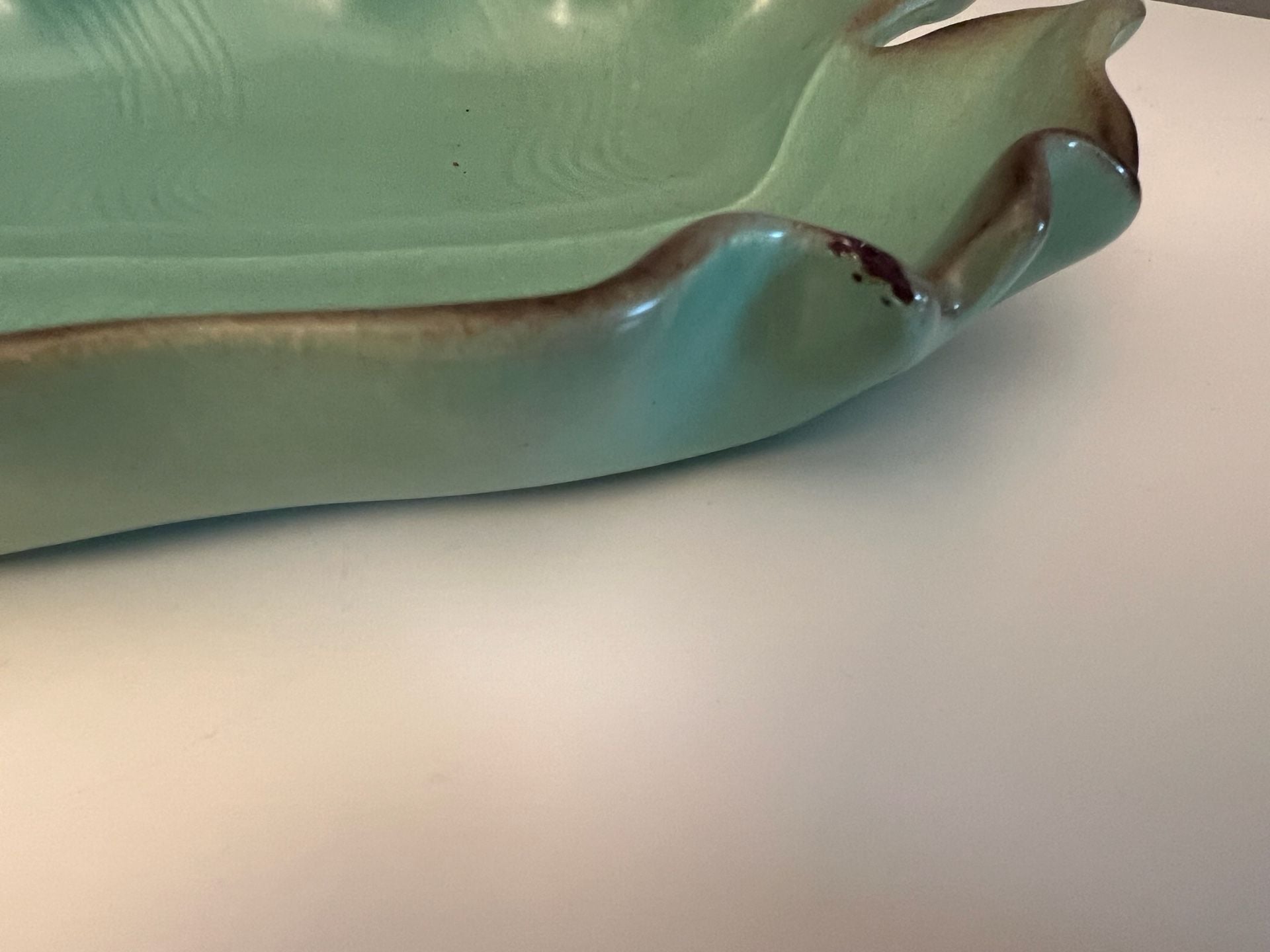 Original Johannes Brahm No. 10 Mint Green Trinket Dish & Leaf Bowl Vintage 10