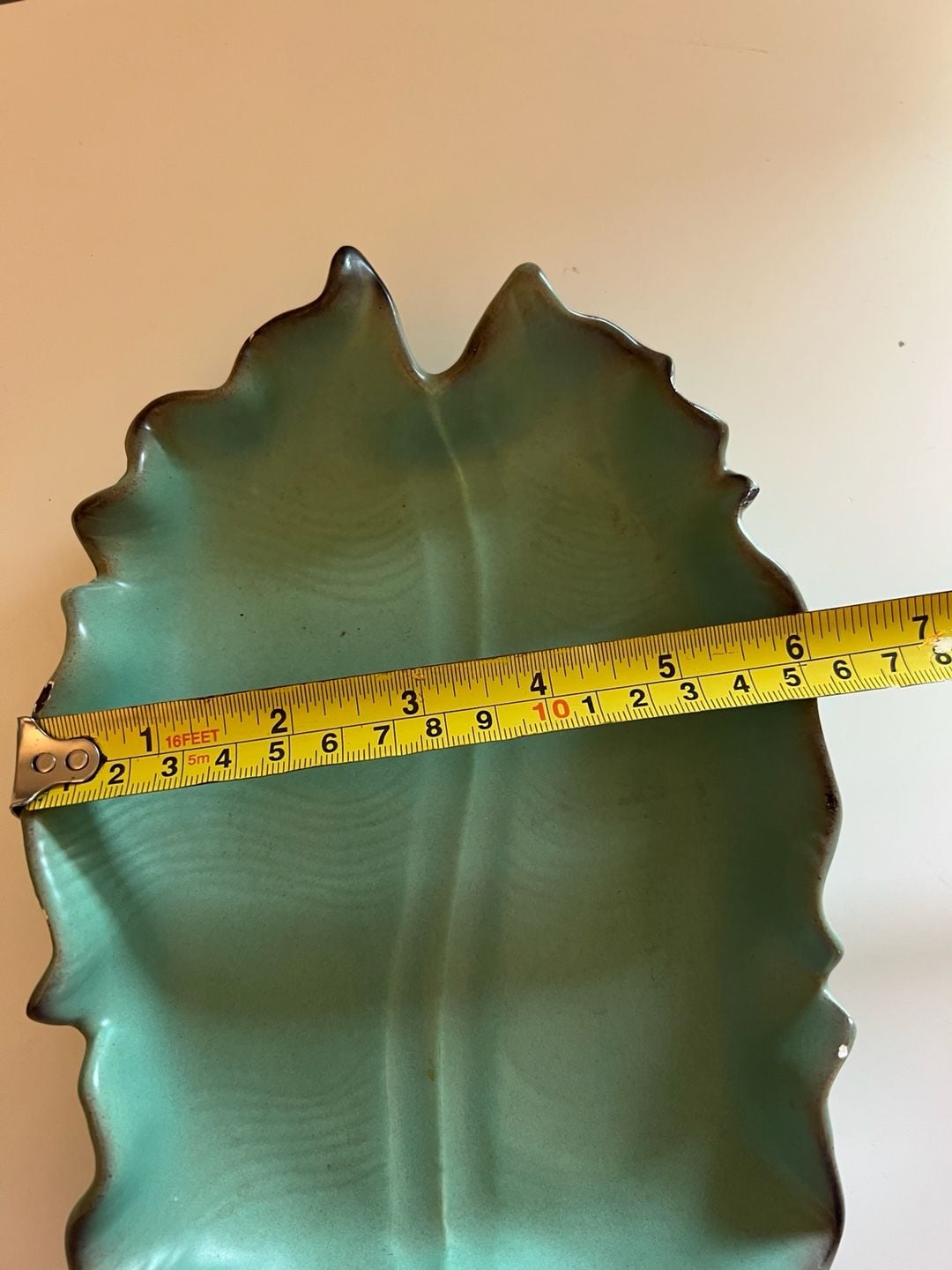 Original Johannes Brahm No. 10 Mint Green Trinket Dish & Leaf Bowl Vintage 17