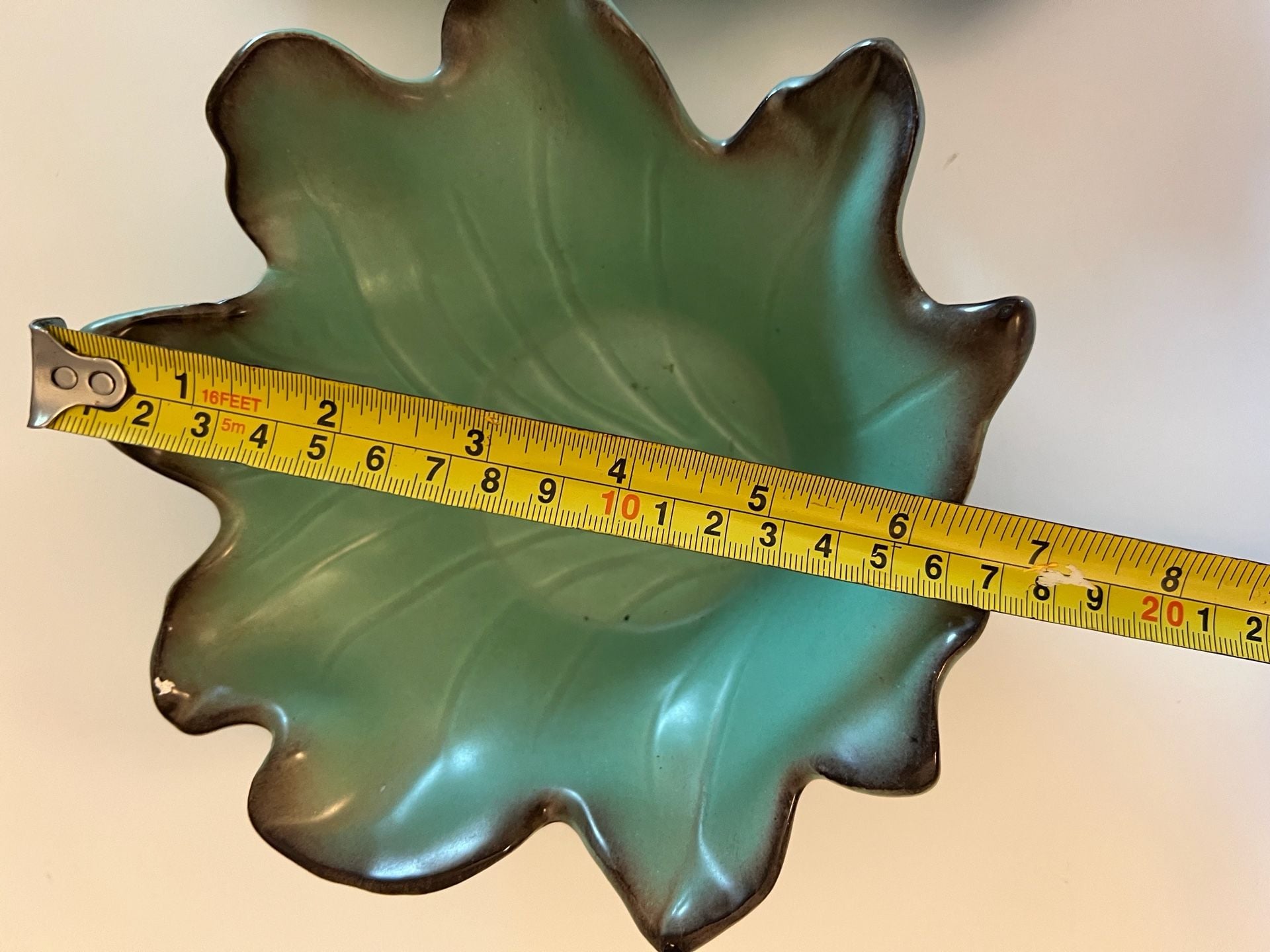 Original Johannes Brahm No. 10 Mint Green Trinket Dish & Leaf Bowl Vintage 18