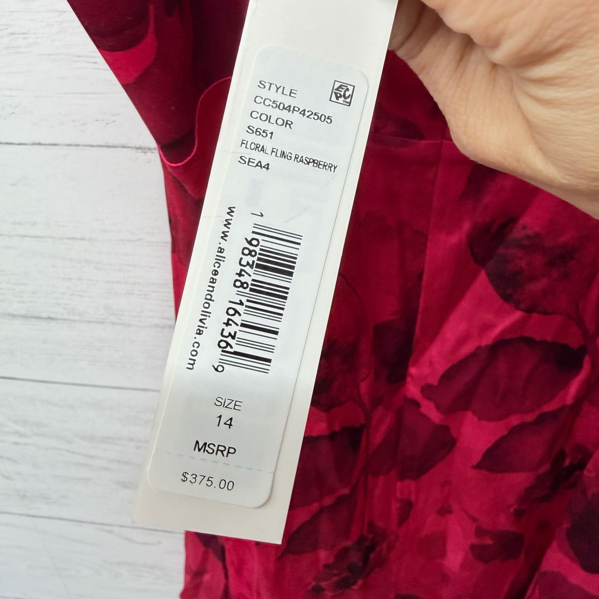 Alice + Olivia Julietta Mini Dress in Floral Fling Raspberry flaw 14 6
