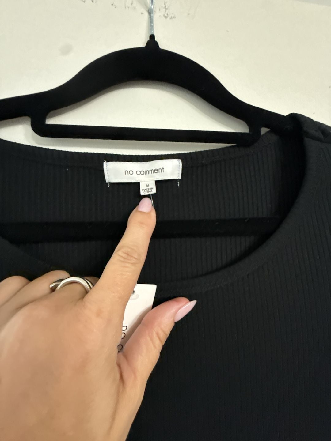 No Comment Women's Short Sleeve Ribbed Scoop Neck Bodycon Dress Side Slit Size 3