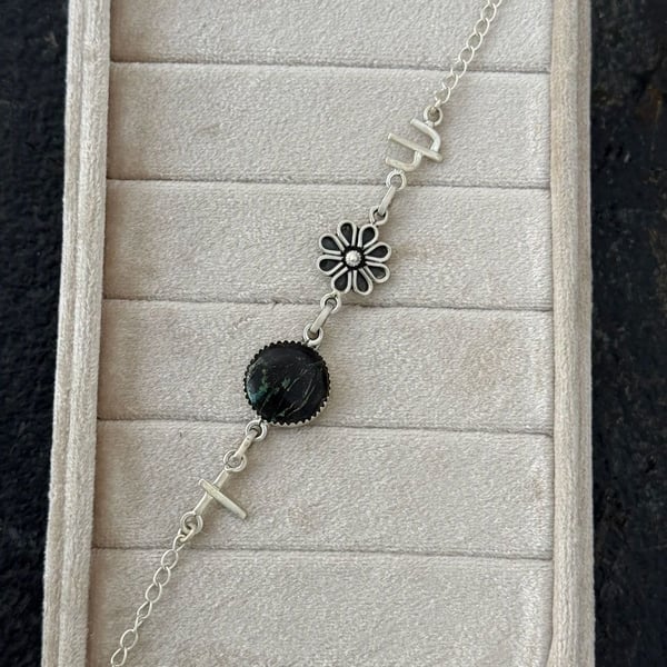 Southwest Blackjack Turquoise Sterling Silver Bracelet