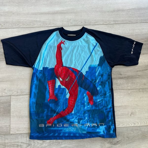 Vintage 2004 Spider-Man 2 Movie Promo Jersey T-Shirt