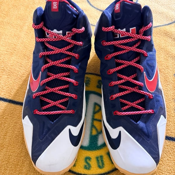 Nike LeBron 11 Independence Day Navy White Red Basketball Shoes 616175-164