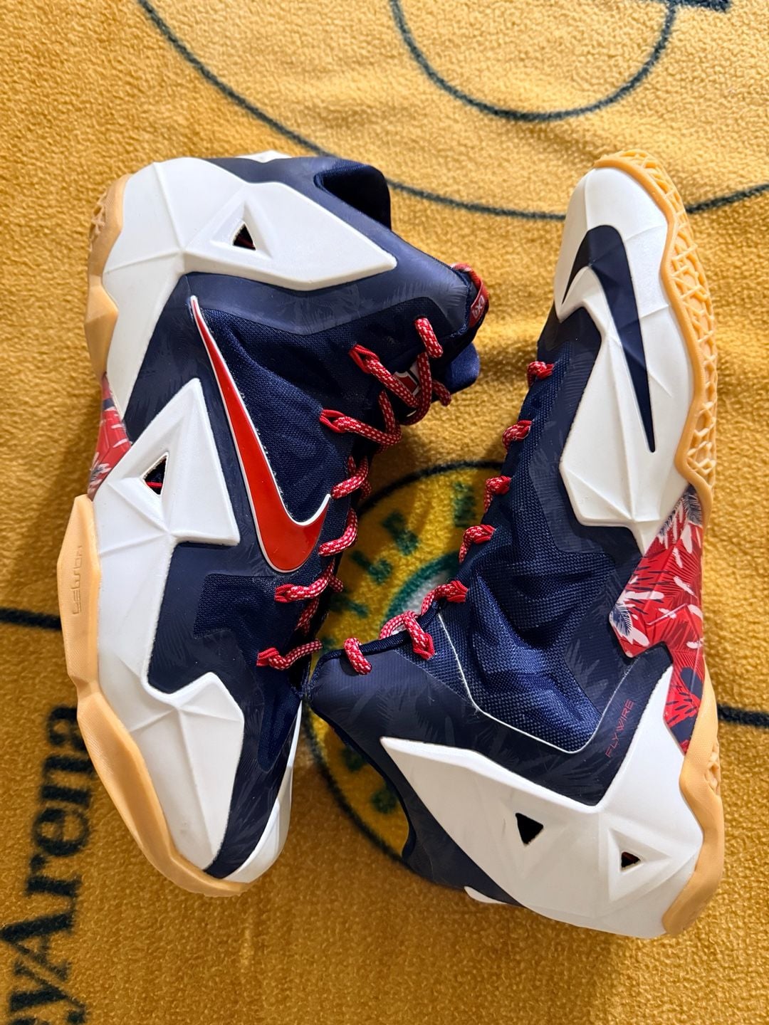 Nike LeBron 11 Independence Day Navy White Red Basketball Shoes 616175-164 3