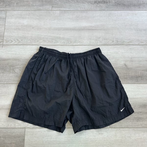 Vintage 90s Nike Black Nylon Running Gym Shorts